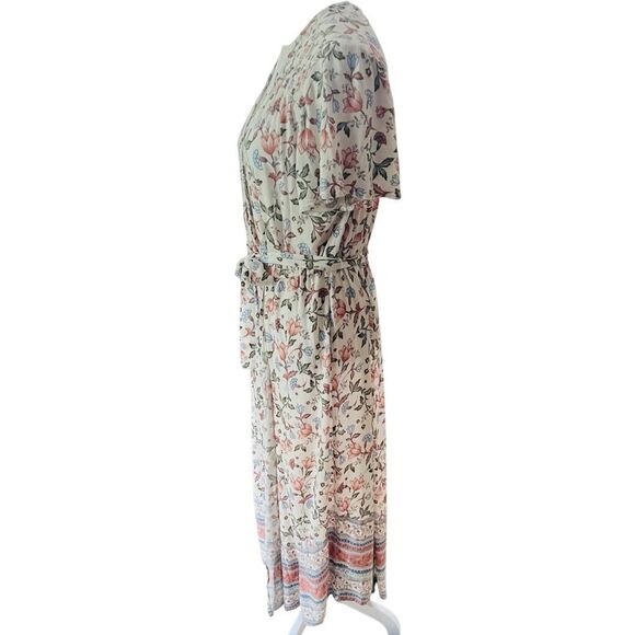 Knox Rose Cream Floral Maxi Dress size L. - Picture 7 of 9